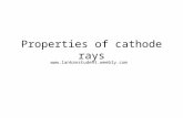 Properties of cathode rays .