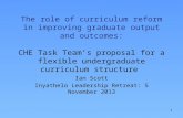 The role of curriculum reform in improving graduate output and outcomes: CHE Task Team’s proposal for a flexible undergraduate curriculum structure Ian.