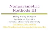 1 Henry Horng-Shing Lu Institute of Statistics National Chiao Tung University hslu@stat.nctu.edu.tw  Nonparametric.