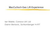 MacCulloch Gas Lift Experience Ian Wattie, Conoco UK Ltd Damir Bertovic, Schlumberger H-RT.