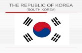 THE REPUBLIC OF KOREA (SOUTH KOREA). Area: 99,646 km² Geographical localization.
