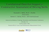 Correlational Data that Support a Constructive Assessment of Driving Skills Kenneth C. Mills, Ph.D. Profile Associates Robert C. Hubal, Ph.D. RTI International.