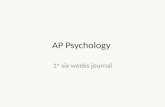 AP Psychology 1 st six weeks journal. Lessons of the Day 8/24; 8/25 Journal Prompt â€“ (Values Clarifications) Values Walks Textbooks Perspectives in Psychology
