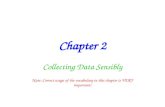 Chapter 2 Collecting Data Sensibly Note: Correct usage of the vocabulary in this chapter is VERY important!