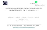 Optical absorption in commercial single mode optical fibers for the LHC machine T. Wijnands †, L.K. De Jonge †, J. Kuhnhenn ‡, S. K. Hoeffgen ‡, U. Weinand.
