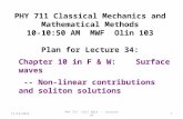11/14/2014PHY 711 Fall 2014 -- Lecture 341 PHY 711 Classical Mechanics and Mathematical Methods 10-10:50 AM MWF Olin 103 Plan for Lecture 34: Chapter 10.