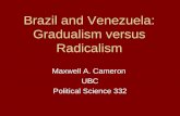 Brazil and Venezuela: Gradualism versus Radicalism Maxwell A. Cameron UBC Political Science 332.
