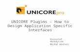 UNICORE Plugins – How to Design Application Specific Interfaces Krzysztof Benedyczak Michał Wroński.