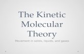 The Kinetic Molecular Theory Movement in solids, liquids, and gases.