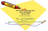7th Grade Language Arts Mrs. Passarelli Room 2108 Contact Information: : : (630)636-2650 : Email : spassarelli@sd308.org Voice Mail : (630)636-2650 Website.