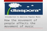 How the movement of people affects the movement of music Introduction to American Popular Music.
