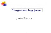 1 Programming Java Java Basics. 2 Java Program Java Application Program Application Program written in general programming language Applet Program running.