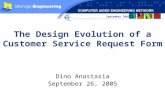 September 2005 The Design Evolution of a Customer Service Request Form Dino Anastasia September 26, 2005.
