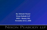 1 By: Deborah Thaxter Nixon Peabody LLP IPED – Boston, MA November 20-21, 2008.