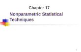 1 Nonparametric Statistical Techniques Chapter 17.