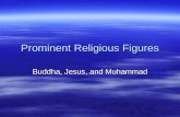 Prominent Religious Figures Buddha, Jesus, and Muhammad.