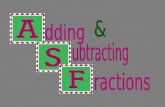 Adding & Subtracting Fractions with Same Denominators Steps; 1) Add or subtract the numerators 2) Keep the denominator the same 3) Simplify by reducing.