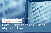 Core Competencies: What, Why and How Beth Duttlinger, Consultant.