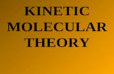 KINETIC MOLECULAR THEORY Kinetic Molecular Theory A theory that explains the physical properties of gases by describing the behavior of subatomic particles.