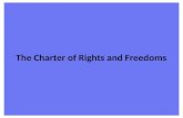 The Charter of Rights and Freedoms What is the Charter? A constitutional document that defines the rights and freedoms of Canadians and establishes the.