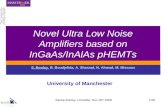 Sanae Boulay, Limelette, Nov 05 th 20091/20 S. Boulay, B. Boudjelida, A. Sharzad, N. Ahmad, M. Missous Novel Ultra Low Noise Amplifiers based on InGaAs/InAlAs.