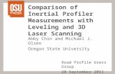 Comparison of Inertial Profiler Measurements with Leveling and 3D Laser Scanning Abby Chin and Michael J. Olsen Oregon State University Road Profile Users