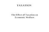 TAXATION The Effect of Taxation on Economic Welfare.