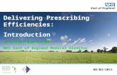 Delivering Prescribing Efficiencies: Introduction Dr Robert Winter OBE NHS East of England Medical Director Delivering Prescribing Efficiencies: Introduction.