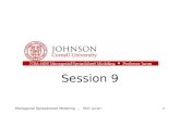 Session 9 Managerial Spreadsheet Modeling -- Prof. Juran1.