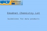 Emodnet Chemistry Lot Guidelines for data products.