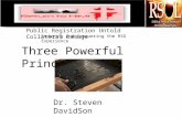 Enduring and Conquering the RSO Experience Public Registration Untold Collateral Damage Three Powerful Principles Dr. Steven DavidSon.