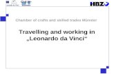 Travelling and working in „Leonardo da Vinci“ Chamber of crafts and skilled trades Münster.