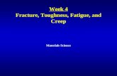 Week 4 Fracture, Toughness, Fatigue, and Creep Materials Science.