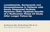 Lenalidomide, Bortezomib and Dexamethasone in Patients with Newly Diagnosed Multiple Myeloma (MM): Updated Results of a Multicenter Phase I/II Study After.