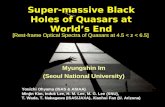 Super-massive Black Holes of Quasars at World’s End Myungshin Im (Seoul National University) Youichi Ohyama (ISAS & ASIAA) Minjin Kim, Induk Lee, H. M.