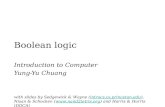 Boolean logic Introduction to Computer Yung-Yu Chuang with slides by Sedgewick & Wayne ( introcs.cs.princeton.edu ), Nisan & Schocken ( .
