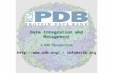 Http:// info@rcsb.org Data Integration and Management A PDB Perspective.