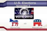 Not for public distribution Democrats VS Republicans U.S. Elections November 6.
