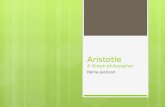 Aristotle A Greek philosopher Reina Jackson. Aristotle   tle-9188415.