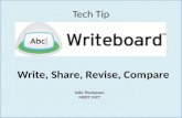 Tech Tip Write, Share, Revise, Compare Julie Thompson MEDT 7477.