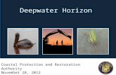 Coastal Protection and Restoration Authority November 28, 2012 Deepwater Horizon.