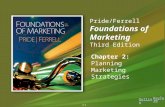 Key Term Outline 2–12–1 Chapter 2: Planning Marketing Strategies Pride/Ferrell Foundations of Marketing Third Edition.