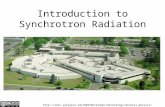 Introduction to Synchrotron Radiation .