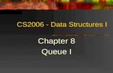 CS2006 - Data Structures I Chapter 8 Queue I. 2 Topics Introduction Queue Application Implementation Linked List.