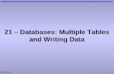 Mark Dixon 1 21 – Databases: Multiple Tables and Writing Data.
