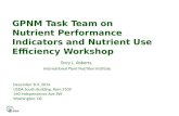 GPNM Task Team on Nutrient Performance Indicators and Nutrient Use Efficiency Workshop Terry L. Roberts, International Plant Nutrition Institute December.