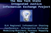 1 The New York State Integrated Justice Information Exchange Project BJA Regional Information Sharing Conference: Information Exchange Modeling/Business.