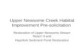 Upper Newsome Creek Habitat Improvement Pre-solicitation Restoration of Upper Newsome Stream Reach 3 and Haysfork Sediment Pond Restoration.