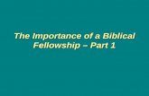 The Importance of a Biblical Fellowship – Part 1.