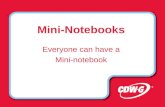 Mini-Notebooks Everyone can have a Mini-notebook.